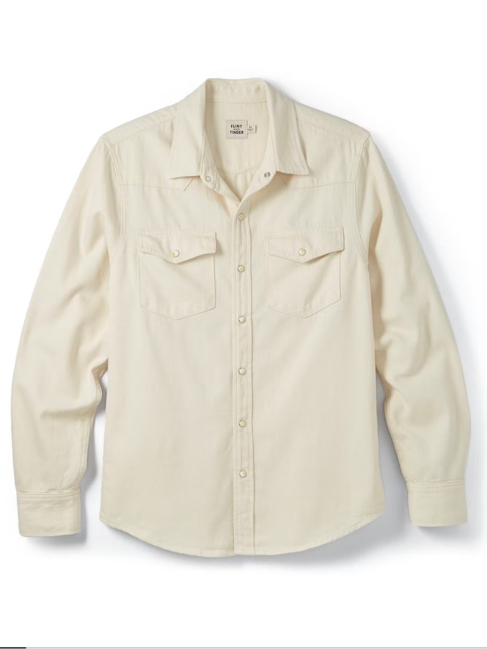 Flint and Tinder bone button western shirt men’s large